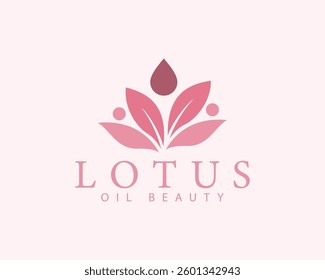 lotus logo creative design concept oil beauty salon yoga massage business