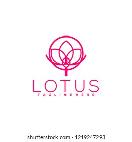 Lotus Flower Logo Vector Beauty Fashion Stock Vector (Royalty Free ...