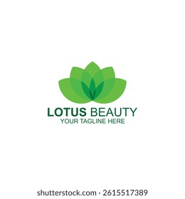 lotus logo design for beauty or herbal product with creative illustration