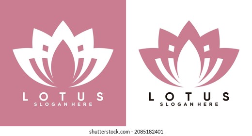 lotus logo design with creativ concept