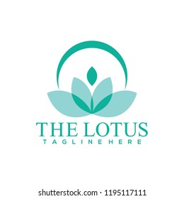 Lotus Logo Design. Lotus Flower Logo Vector. Lotus Spa Logo Template