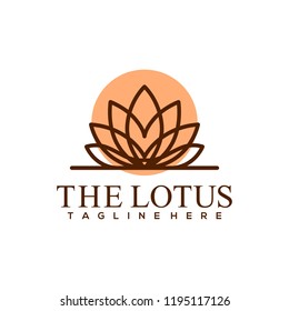 Lotus Logo Design. Lotus Flower Logo Vector. Lotus Spa Logo Template