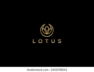 Lotus Logo Design. Lotus Flower Logo Vector. Lotus Spa Logo