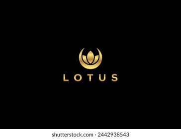 Lotus Logo Design. Lotus Flower Logo Vector. Lotus Spa Logo