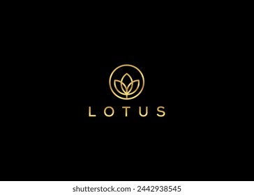 Lotus Logo Design. Lotus Flower Logo Vector. Lotus Spa Logo