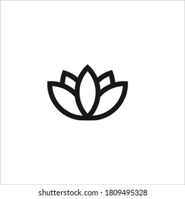 lotus logo design icon silhouette