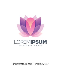 lotus logo design illustration ready to use 