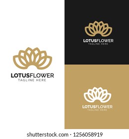 Lotus Logo Design Inspiration, Vector illustration