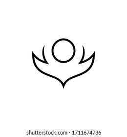 Lotus logo design, Line concept template, logo, icon and symbol body massaging, simple, minimal and flat logo design, isolated on white background.