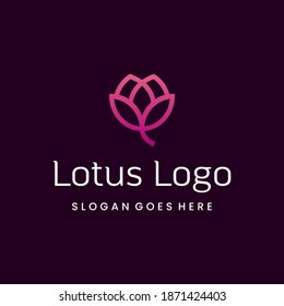 lotus logo design sign vector