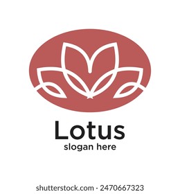 Lotus logo design simple concept Premium Vector