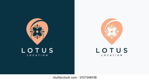 Lotus logo design template with creative concept. logo design for location