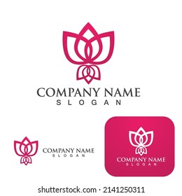 Lotus logo  design Template icon