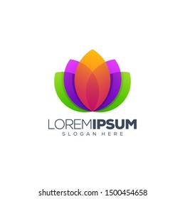 lotus logo design vector illustration logo design