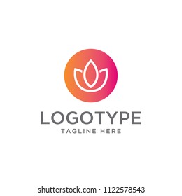 lotus logo design vector template