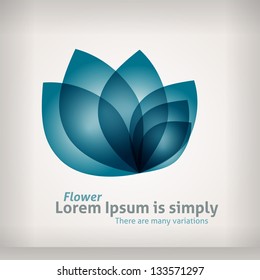 Lotus logo. Eco Flower Background Template. Spa Vector Illustration.