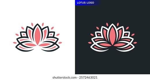 Lotus logo. Flower, beauty, nature. Icon symbol design template EPS 10.	