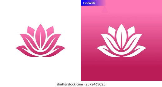 Lotus logo. Flower, beauty, nature. Icon symbol design template EPS 10.	