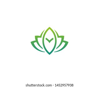 Lotus logo flower icon vector  