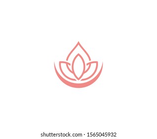 Lotus logo flower vector icon 