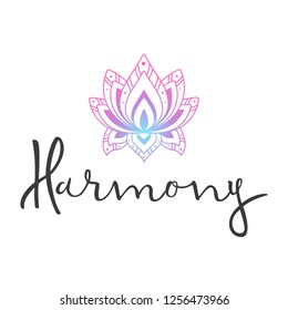 Lotus logo with Harmony lettering