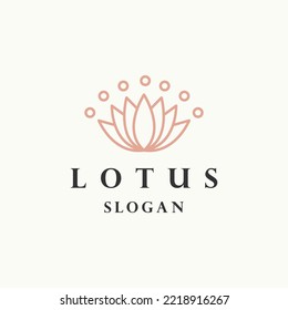 Lotus logo icon design template 