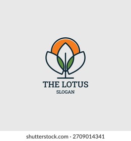 Lotus logo icono diseño Plantilla Ilustración vectorial