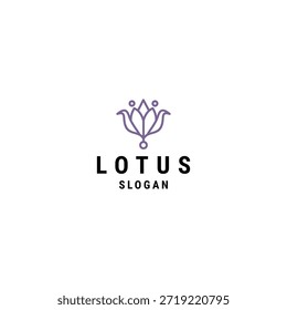 Lotus logo icon design template flat vetor