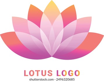 Lotus logo or icon design vector illustration eps 10. Flower icon design. Modern Colorful Lotus Flower Logo