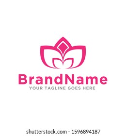Lotus logo icon vector. Flower logo icon illustration. Flat trendy design style.