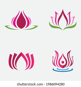 Lotus Logo Icon Vector Illustration 