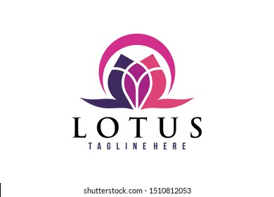 lotus logo icon vector isolated