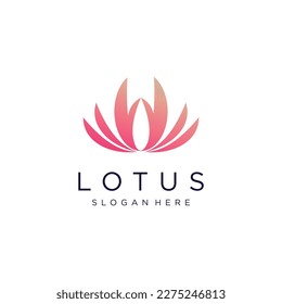 Lotus logo idea with modern concept premium vector
