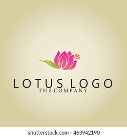 lotus  logo ideas design vector illustration on background