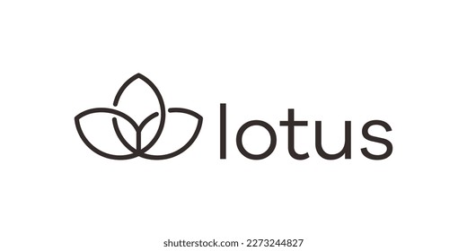 Lotus-Logo-Linie Symbol Vektorgrafik