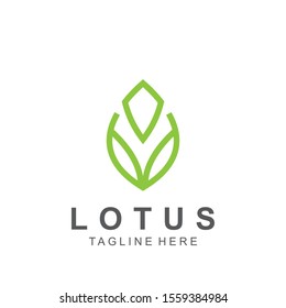 Lotus logo with modern concept. Icon lotus vector illustration