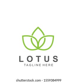 Lotus logo with modern concept. Icon lotus vector illustration