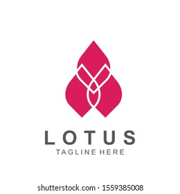 Lotus logo with modern concept. Icon lotus vector illustration
