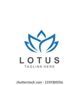 Lotus logo with modern concept. Icon lotus vector illustration