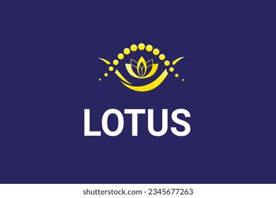 Lotus logo, pictorial logo, yellow latest lotus, flower logo template 
