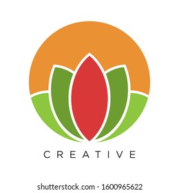 lotus logo simple full colour design