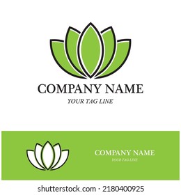 lotus logo and symbol vector illustration template design