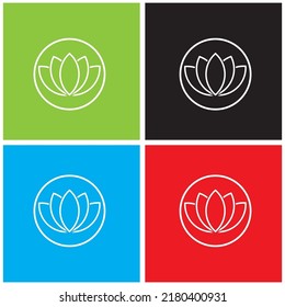 lotus logo and symbol vector illustration template design