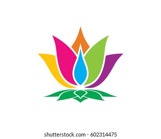 Plantilla de logotipo de Lotus