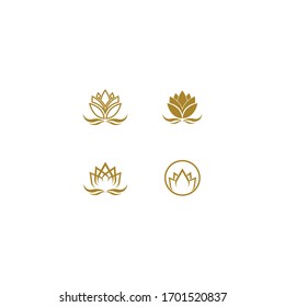 Diseño de icono de plantilla de logotipo de Lotus