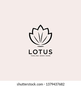 Lotus logo template, vector illustration - Vector