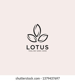 Lotus logo template, vector illustration 