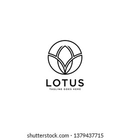Lotus logo template, vector illustration  