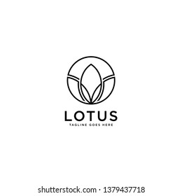 Lotus logo template, vector illustration - Vector