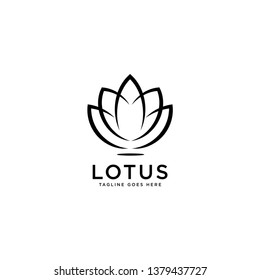 Lotus logo template, vector illustration - Vector
